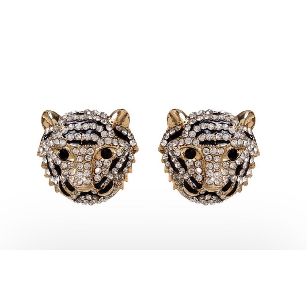 Amrita Singh Siberian tiger earrings